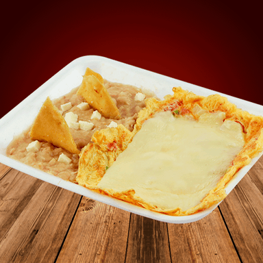 Omelet Con Queso Y Frijoles
