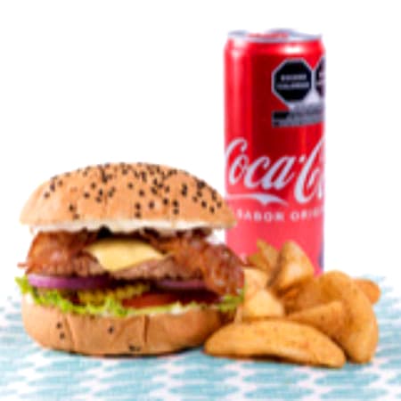 Súper Combo: Corvette Burger + Papas + Refresco