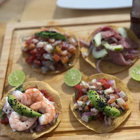 Tostada Ceviche de Camarón