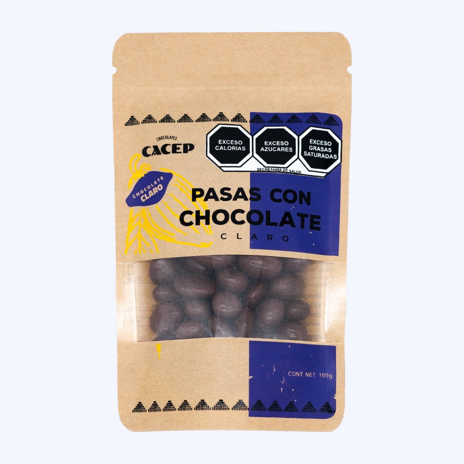 Pasas Confitadas con Chocolate Claro 100g