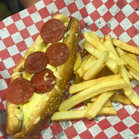 Combo dogo pizza+papas+ refresco