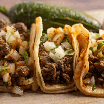 Taco de Alambre con Papas ala Francesa