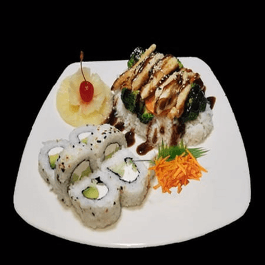 1/2 Gohan Teriyaki Pollo + 1/2 Cali + Bebida.