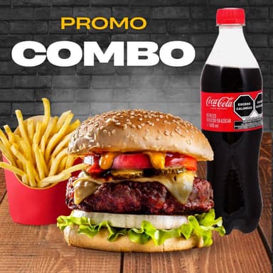 Combo Hamburguesa, Papas & Refresco