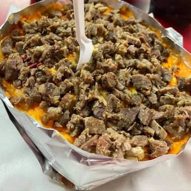 Papa Asada con Carne