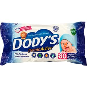 TOALLAS HUMEDAS DODY´S AZUL 80 PZA