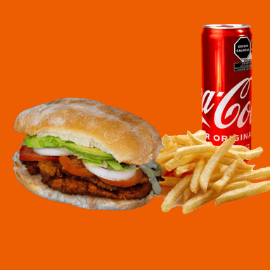 Torta de Milanesa+Papas+Coca Cola 355 ml