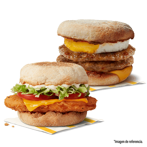 McMuffin Pollo + Egg McMuffin Doble Salchicha