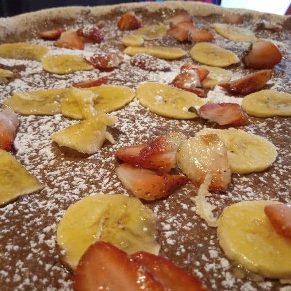Pizza Nutella y Frutas