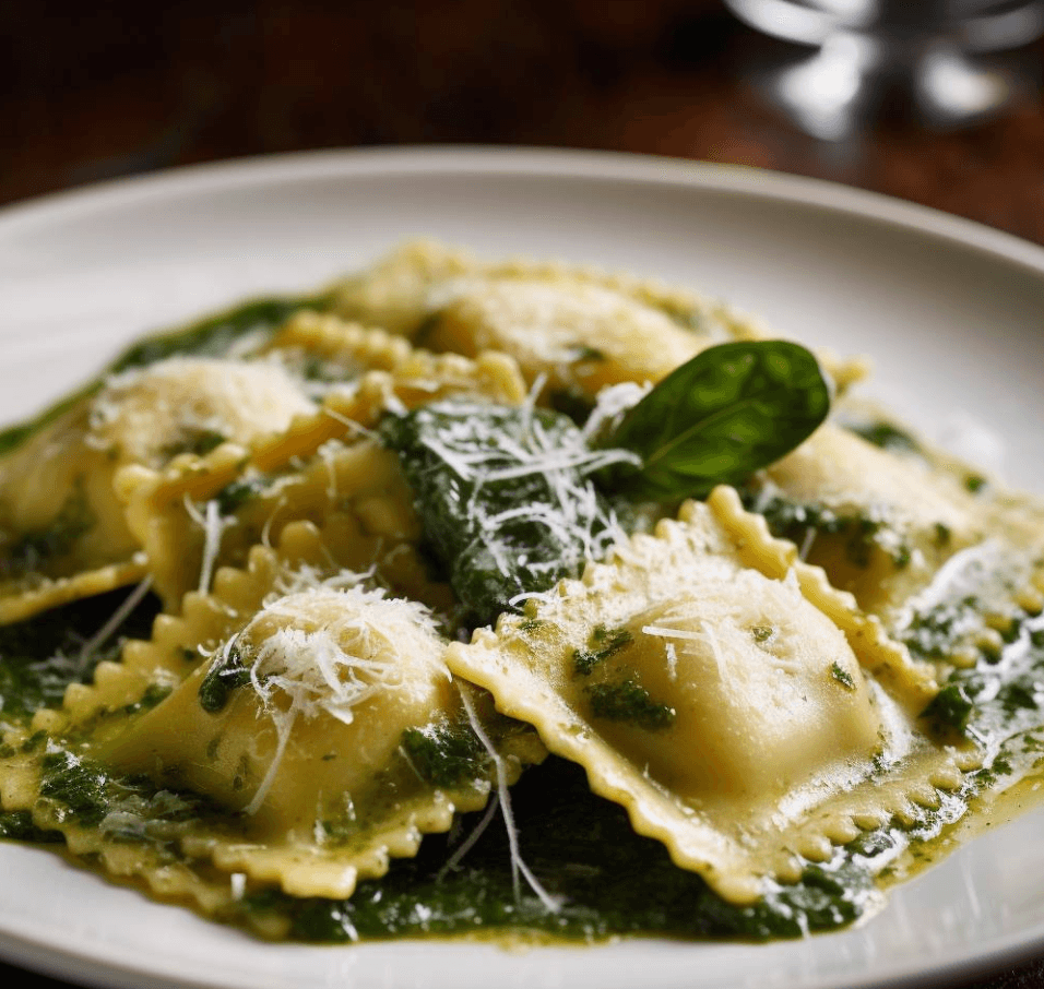 Ravioli Queso y Espinaca