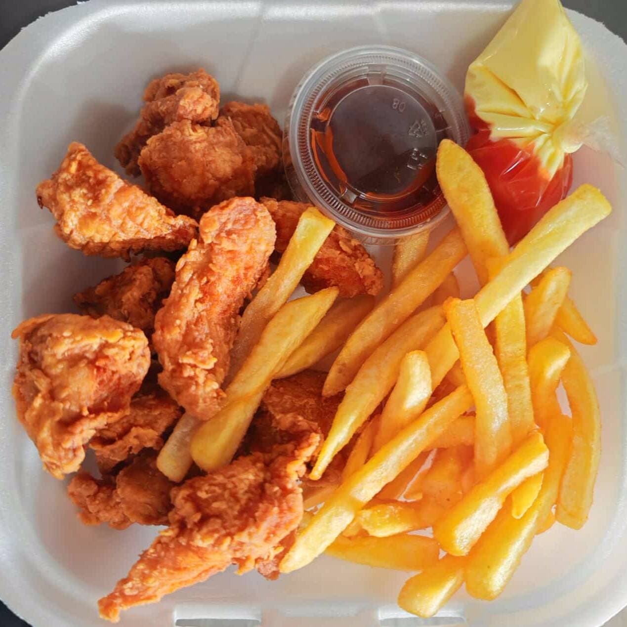Palomitas de Pollo con Papas