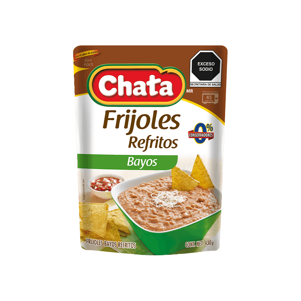 Frijoles Refrito Bayos Chata 430g bolsa