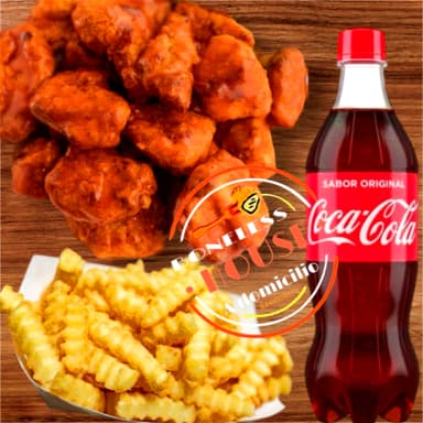 Boneless Buffalo, Papas y Coca Cola 600 Ml
