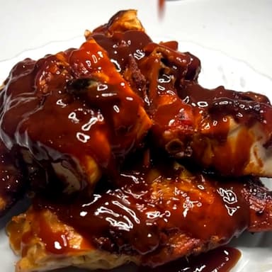 1 POLLO ASADO CON SALSA MANGO HABANERO