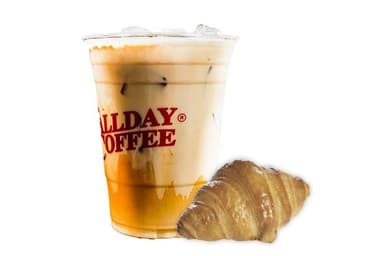 LATTE MED ICE + CROISSANT