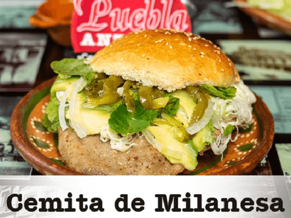 Cemita Grande de Milanesa de Pollo