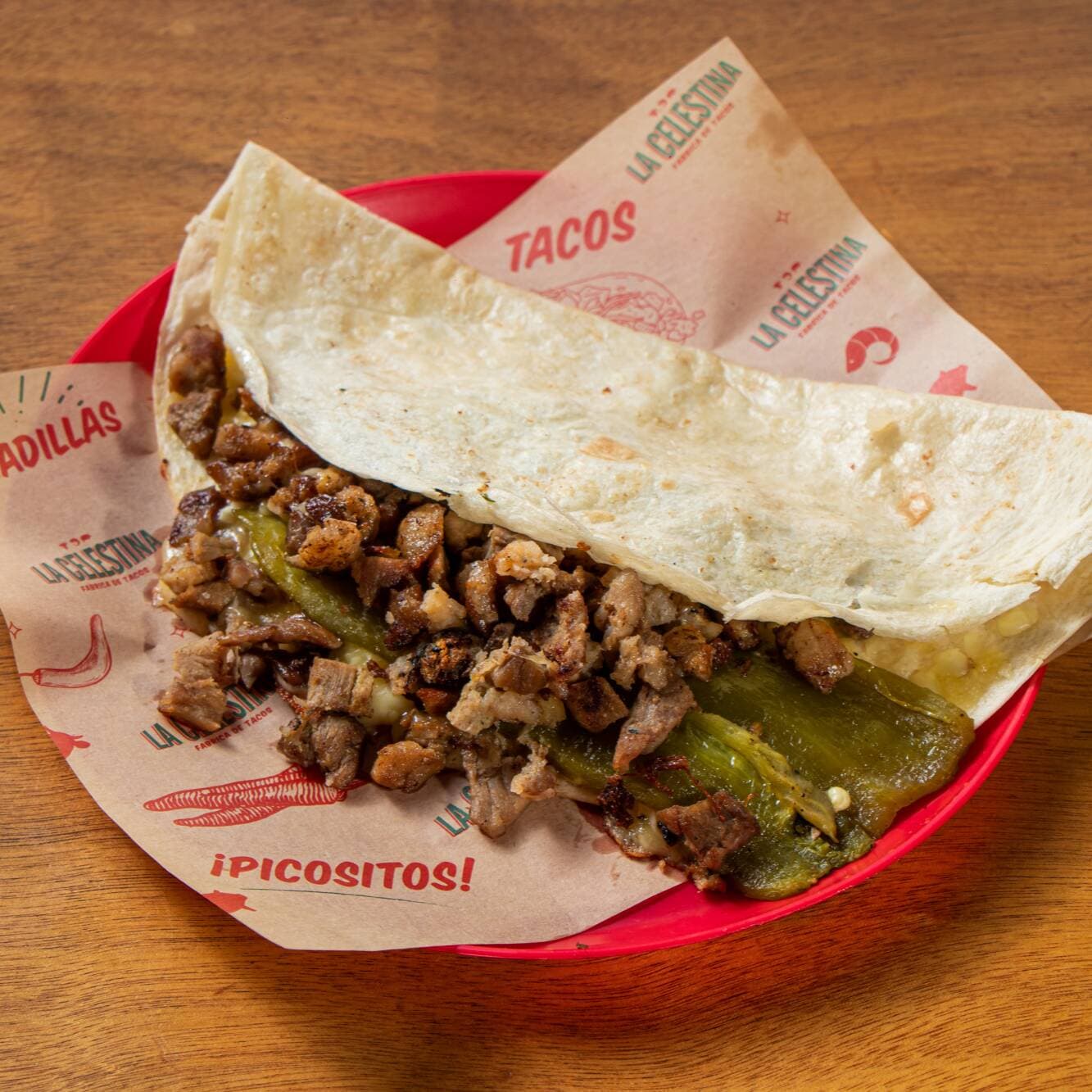 Quesadilla de Asada con Chile Chilaca
