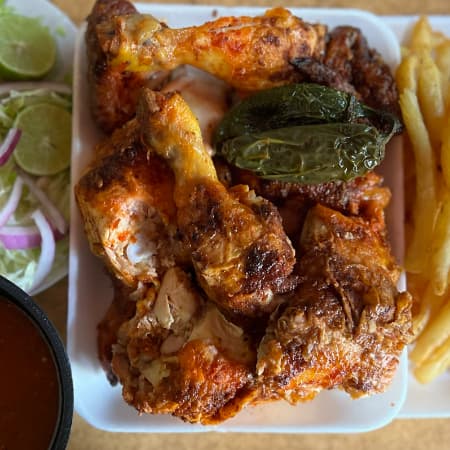 Medio Pollo Con Papas