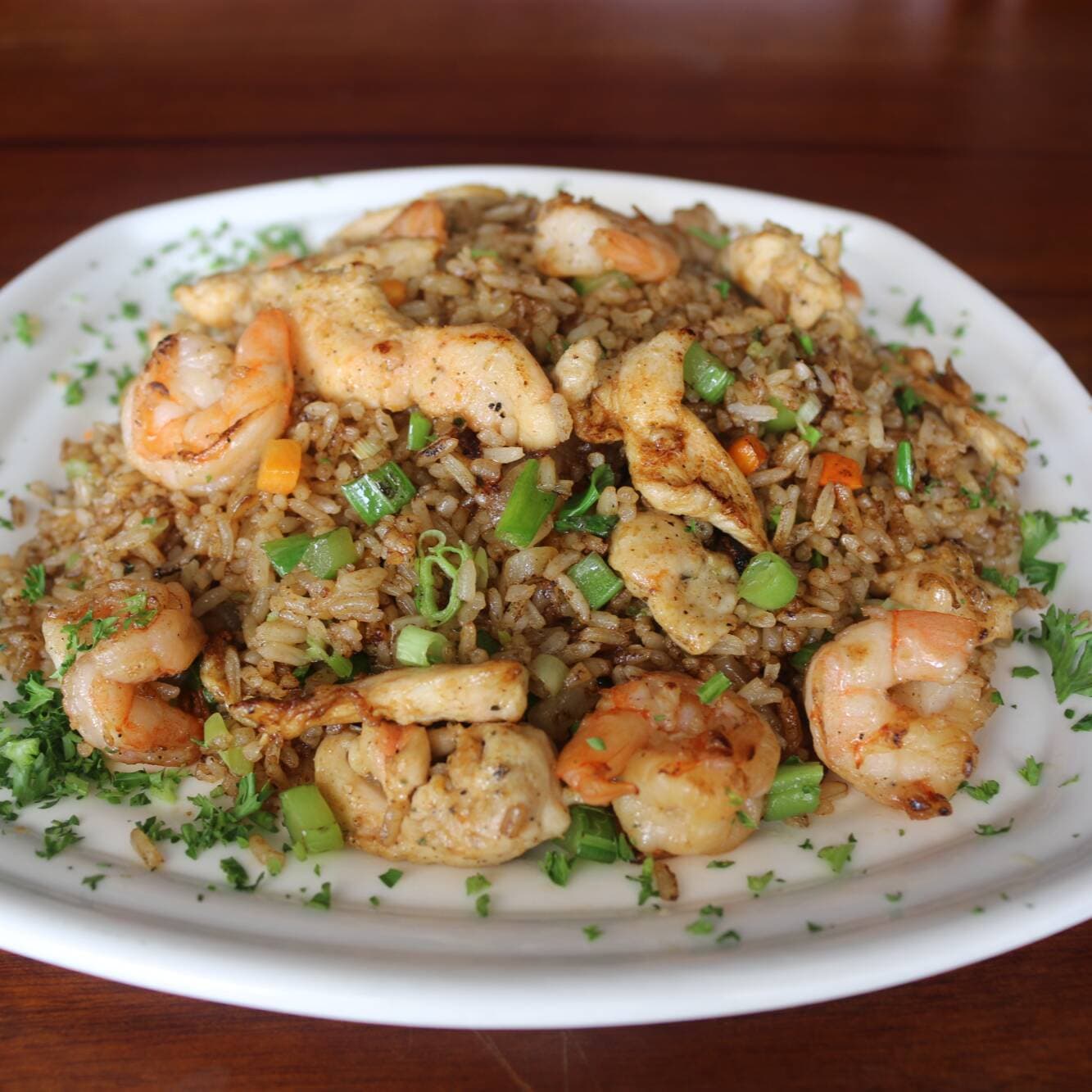 ENTERO Arroz con Pollo y Camarón