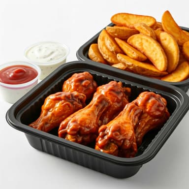 COMBO 8 Alitas + 1 Papas Gajo