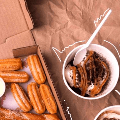 Churros con Helado Personal ..