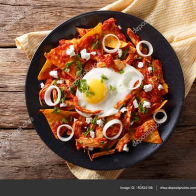 Chilaquiles con Huevo Rojos