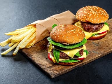 2 Hamburguesas + Acompañamiento