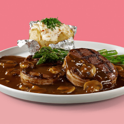 Filete de Res con Salsa de Champiñones