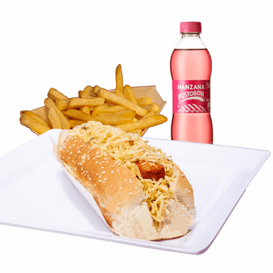 Perro Básico + Papas + Bebida