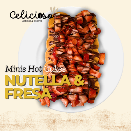 Hot Cakes Minis Fresa Natural & Nutella 12 pzas