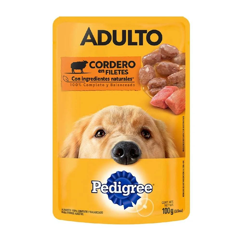 PEDIGREE ADULTO POUCH CORDERO 100GR