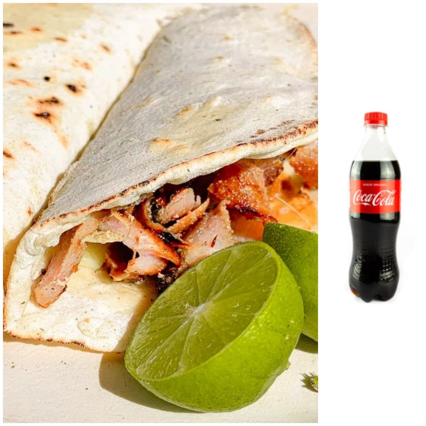 COMBO 1 Taco Árabe + 1 Quesadilla Árabe + Coca