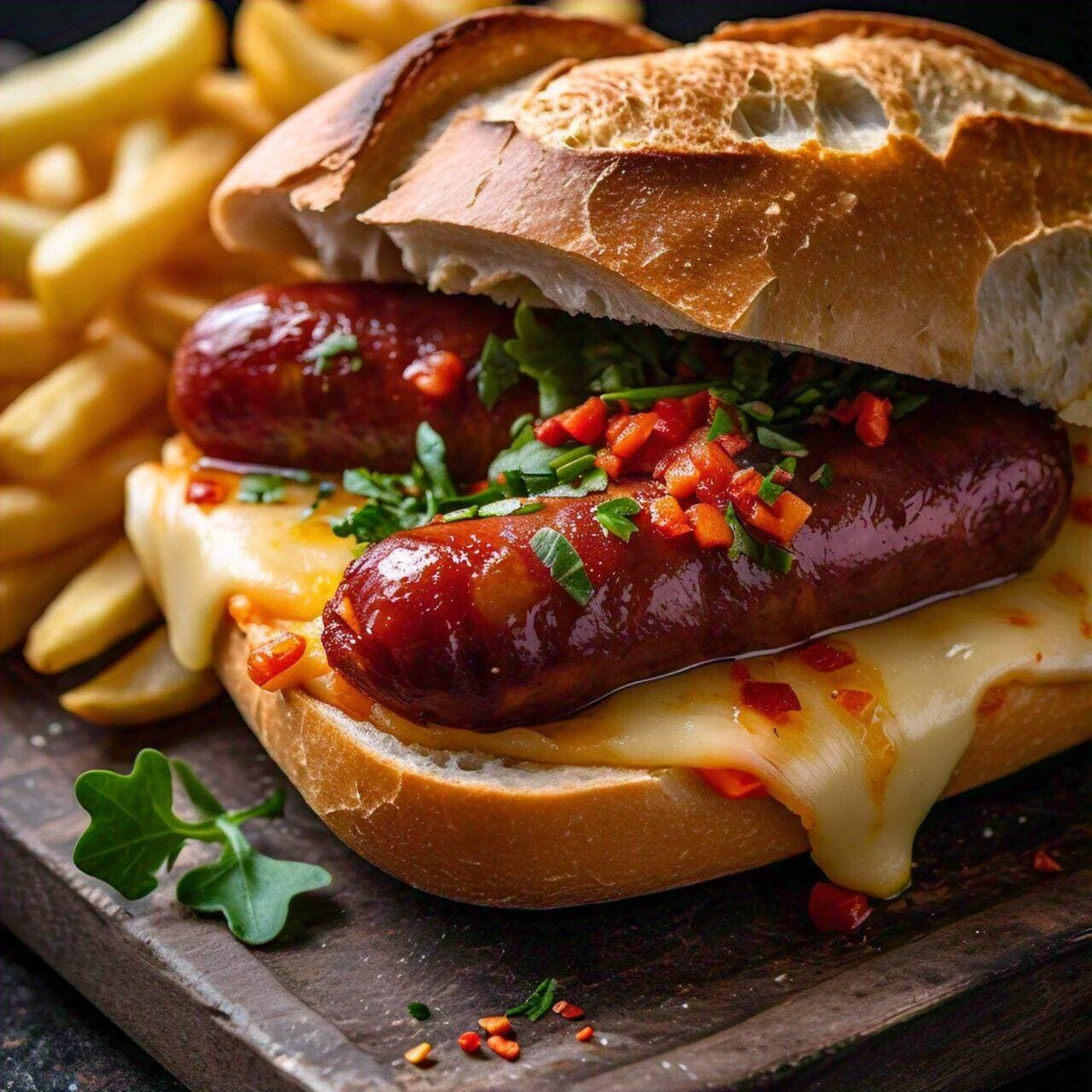(Choripan) Torta Chorizo Argentino (c/Papas)