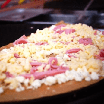 Crepa de Manchego, Queso Tabasco y Jamón