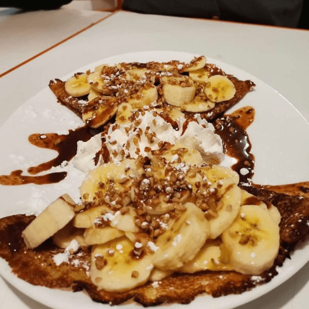 Nutella con Plátano y Nuez