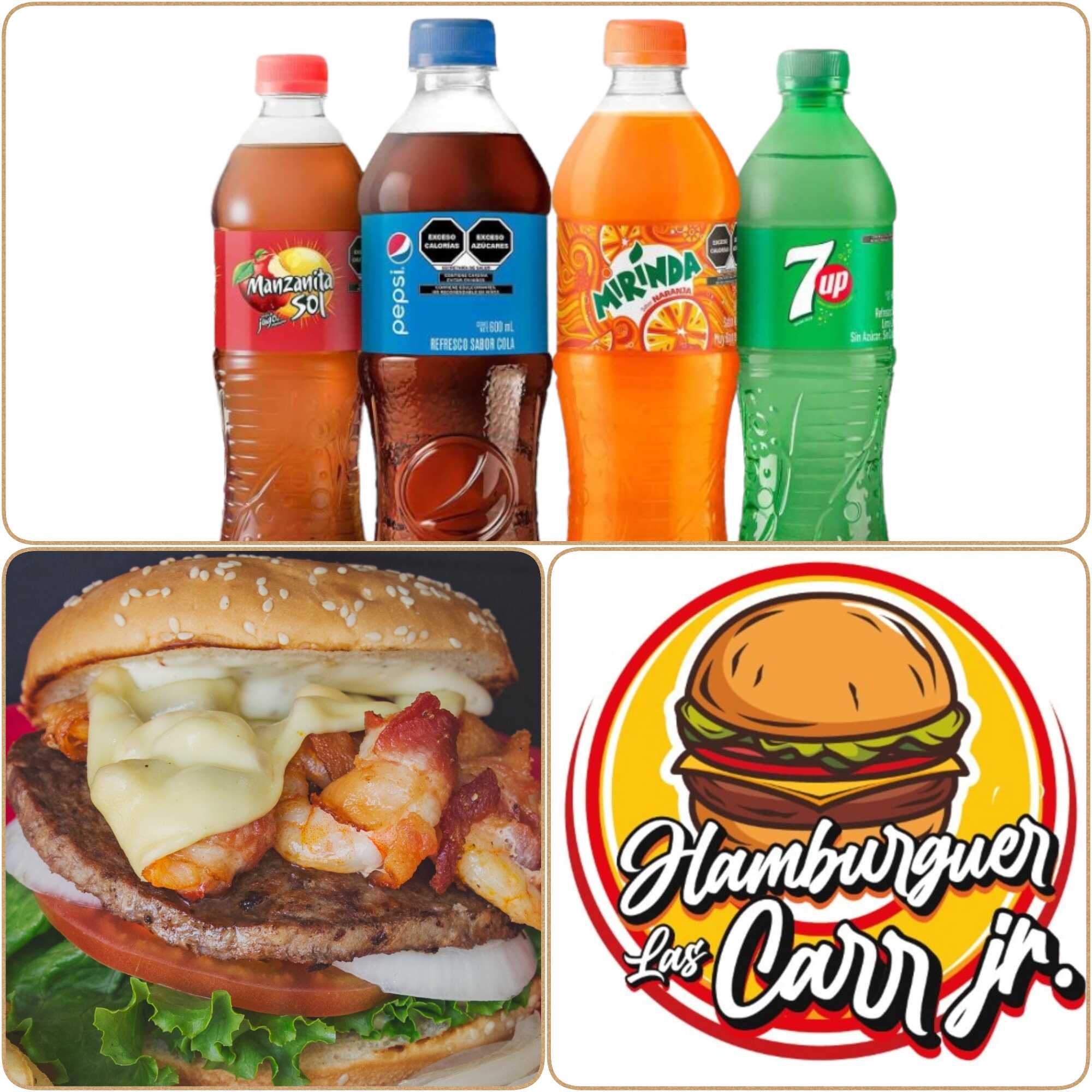 Combo Hamburguesa Camarón y Papas