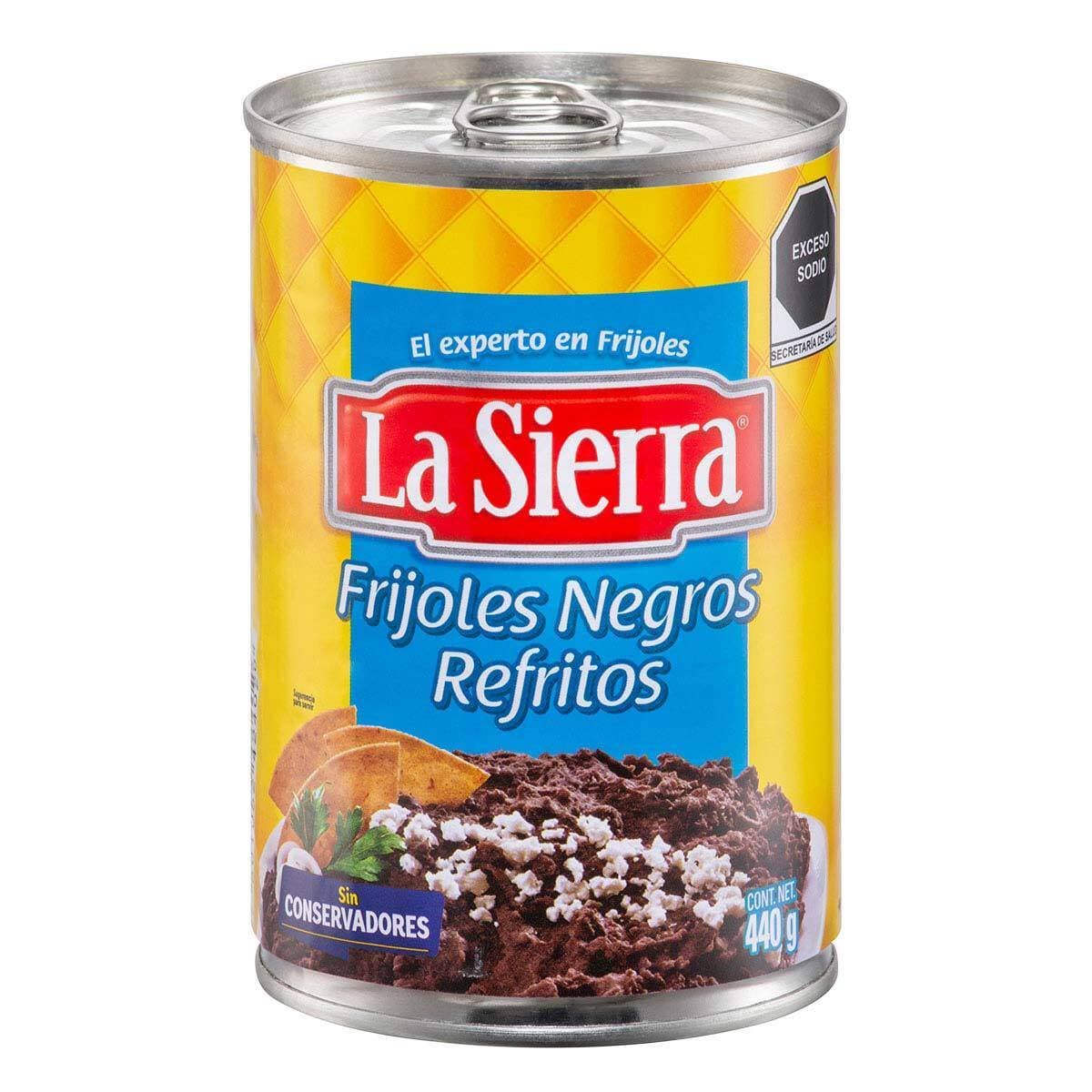 Frijoles la Sierra refritos negros 440g