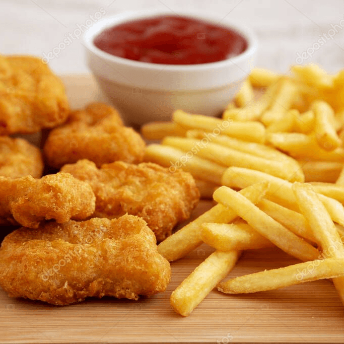 Nuggets con papas