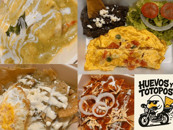 Huevos y totopos.
