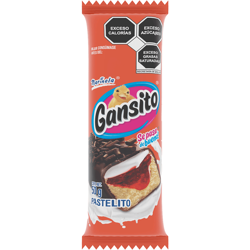Pastelito Gansito Marinela 50 gr bolsa chocolate