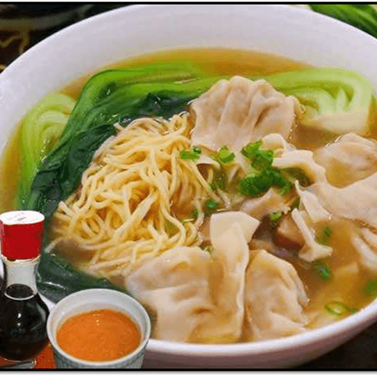 Sopa wantan de pollo