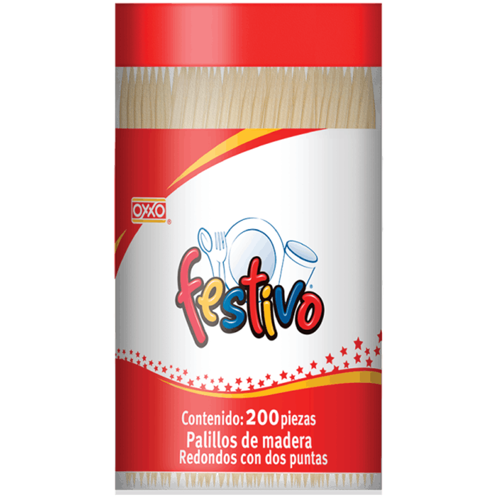 PALILLOS DE DIENTES FESTIVO 200 PZ