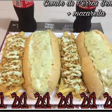 2 Perros POLLO +2 Francesas+2 Gaseosas..