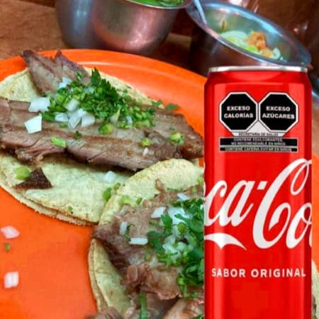 4 Tacos de Carne de Res en Trozo + Refresco
