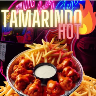 Boneless TAMARINDO HOT con papas fritas