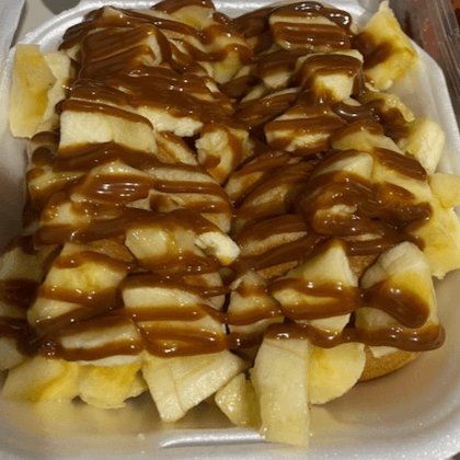 MINI HOTCAKES PLATANO CON CAJETA(14 PIEZAS)
