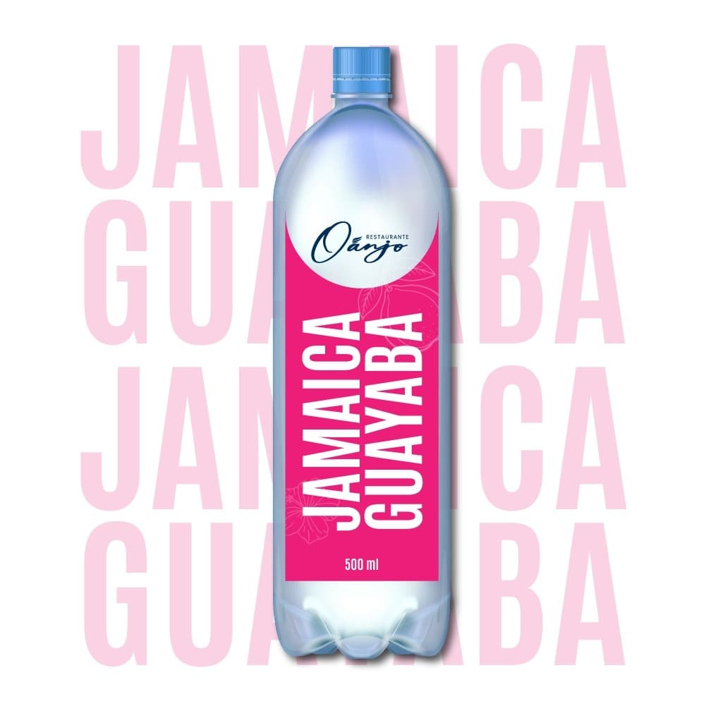 Agua Fresca de Jamaica con Guayaba 500ml