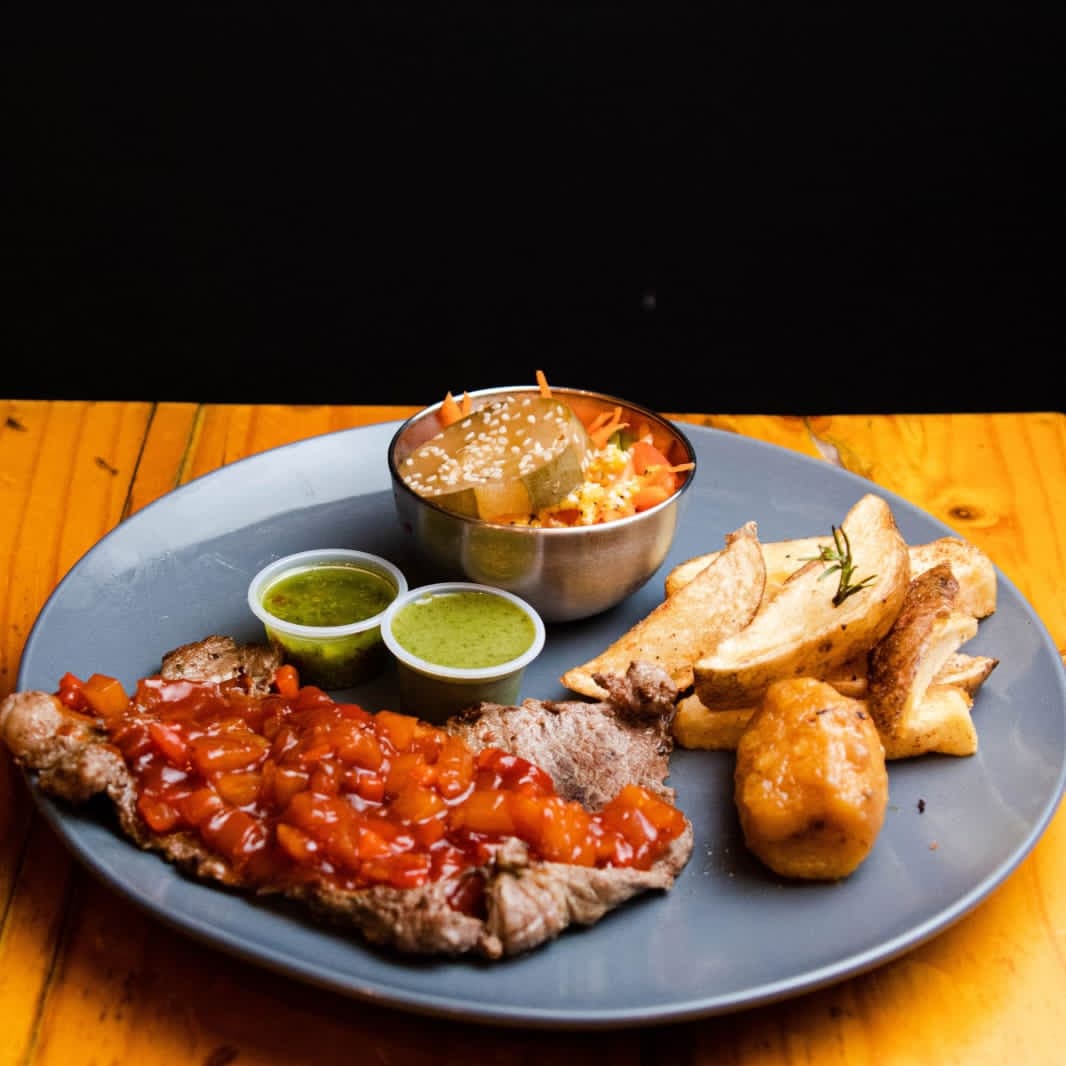 Combo Res Agridulce 150 Gr + Papa + Bebida 400ml
