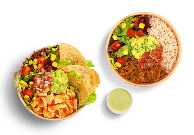 Bowl Res + Ensalada Mediana Mexicana