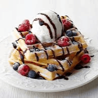 Waffe con Helado